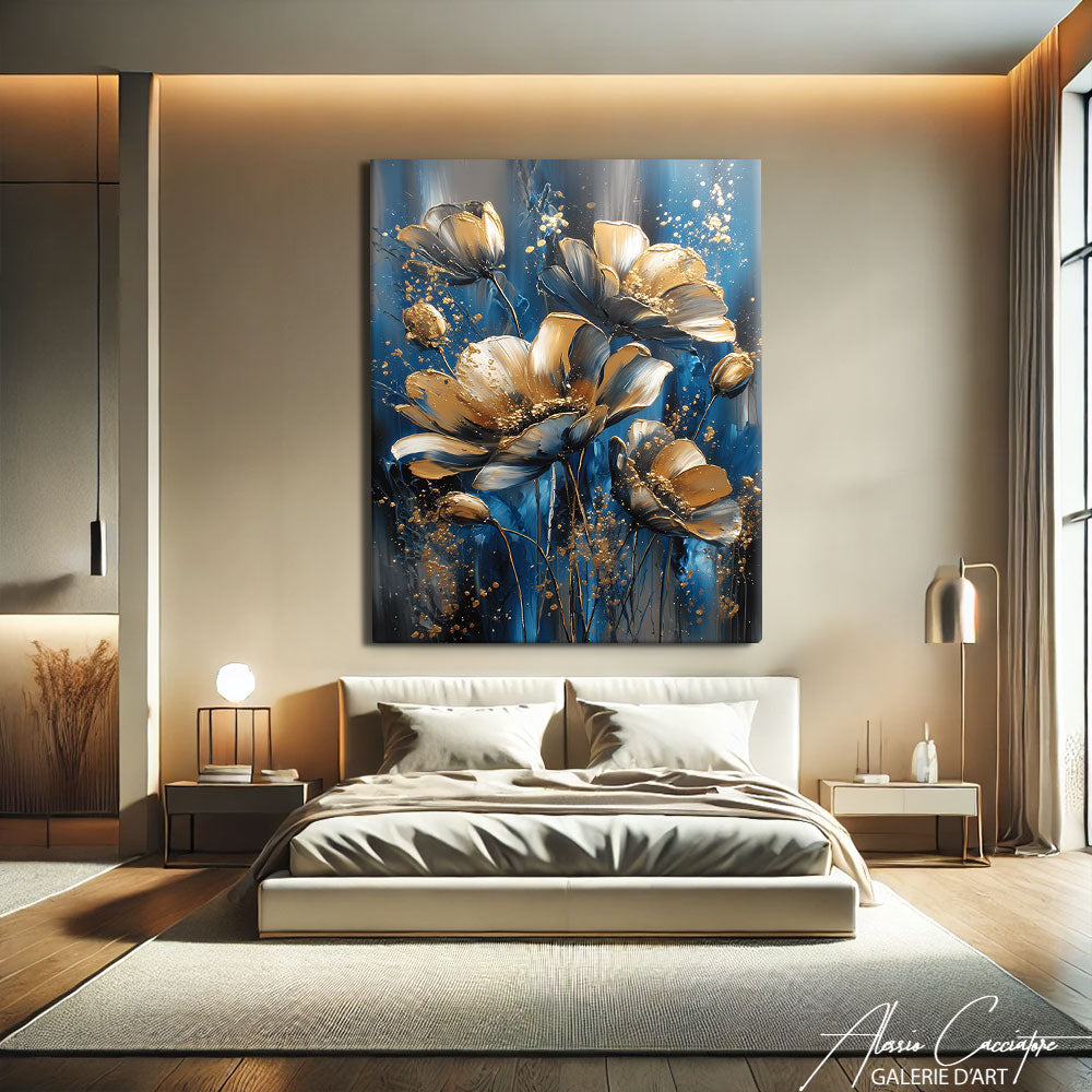 Tableau Abstrait Fleurs