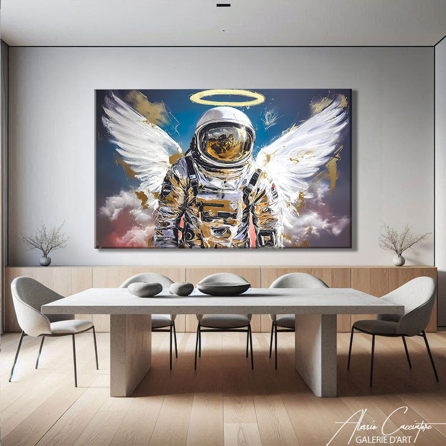 TABLEAU ABSTRAIT CHAMBRE AlessioCacciatore – mise en situation