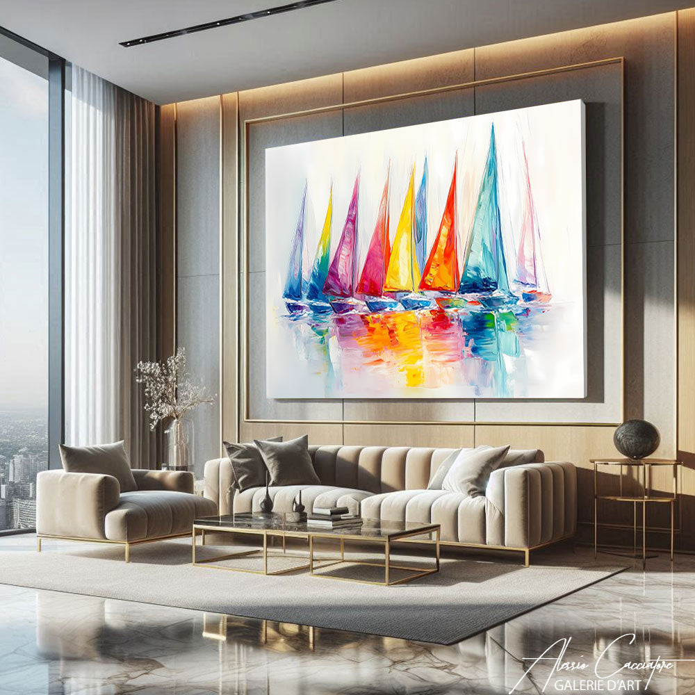 Tableau Bateau Colorés
