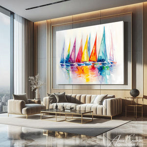 Tableau Bateau Colorés
