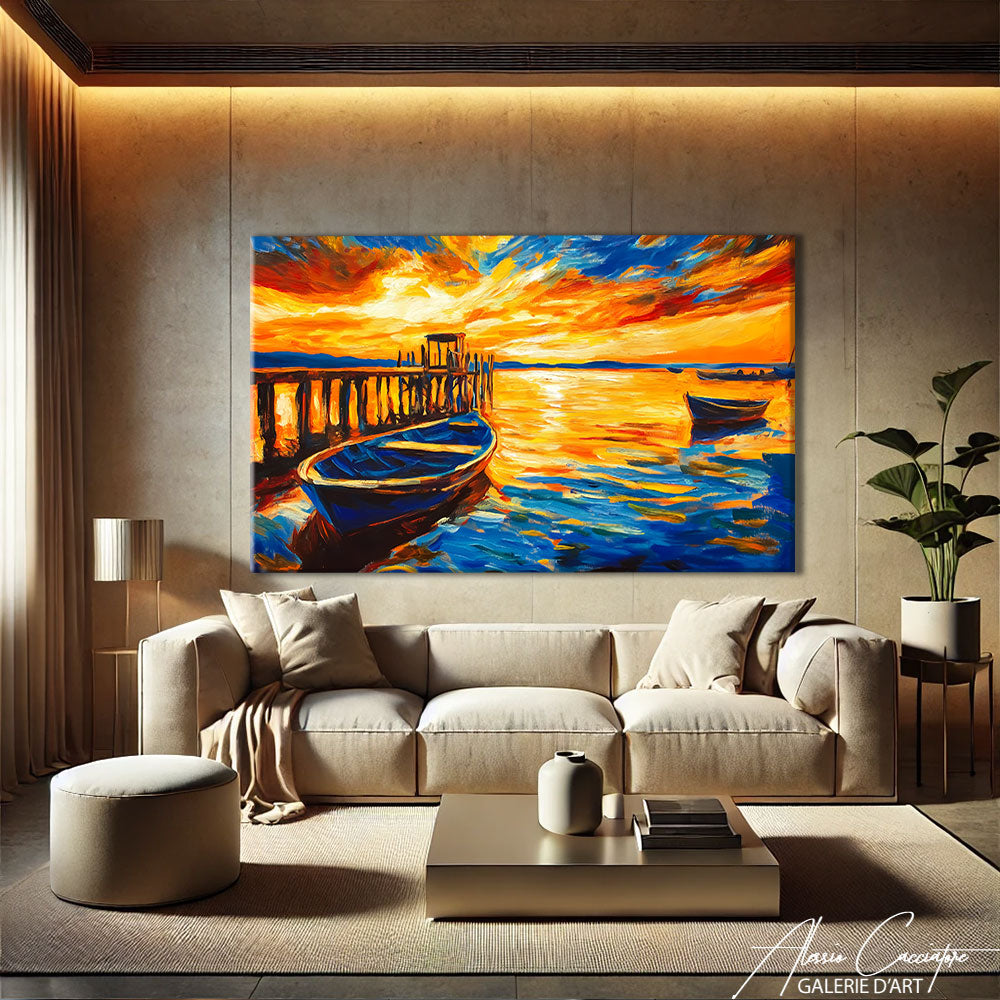 Tableau Peinture barque