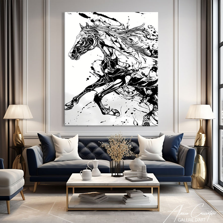cheval tableau peinture – mise en situation