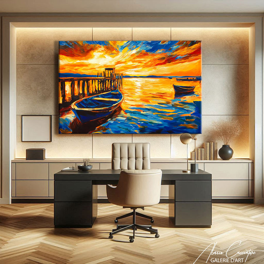 Tableau De Mer Avec Bateau – mise en situation