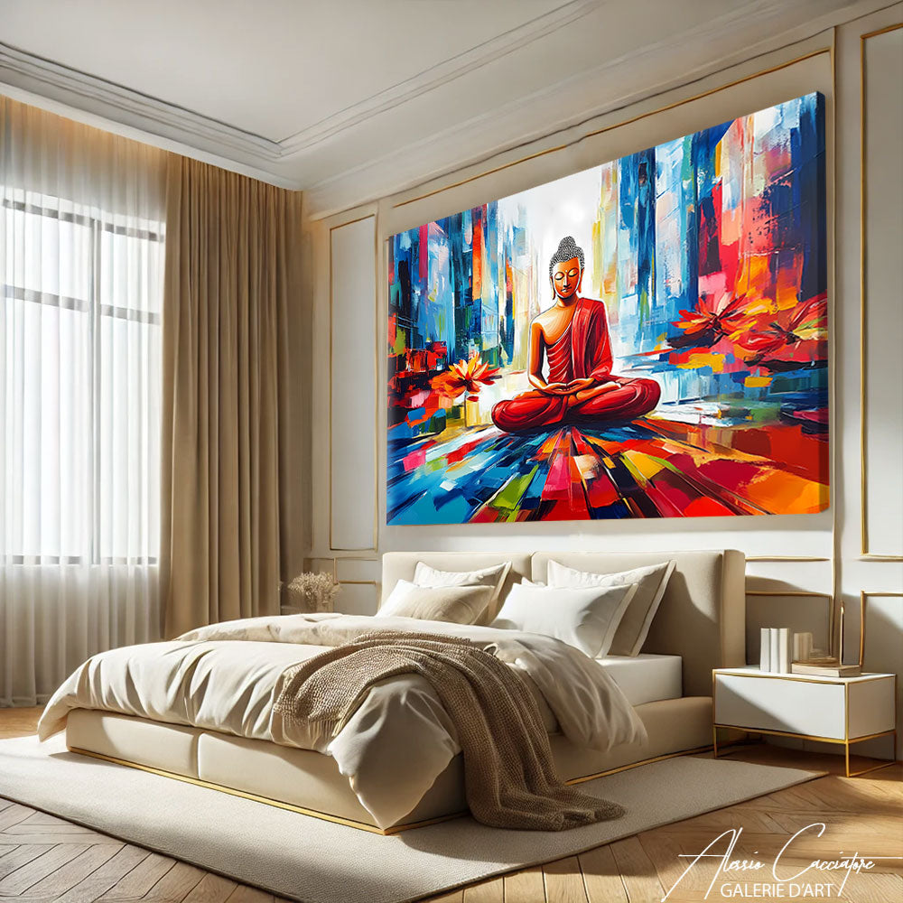 Tableau Bouddha Abstrait
