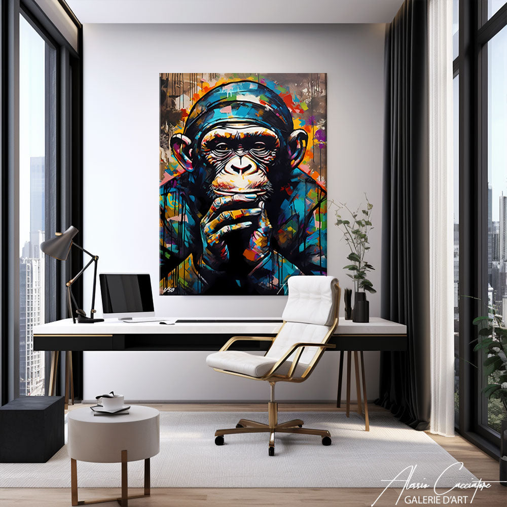 tableau singe pop art