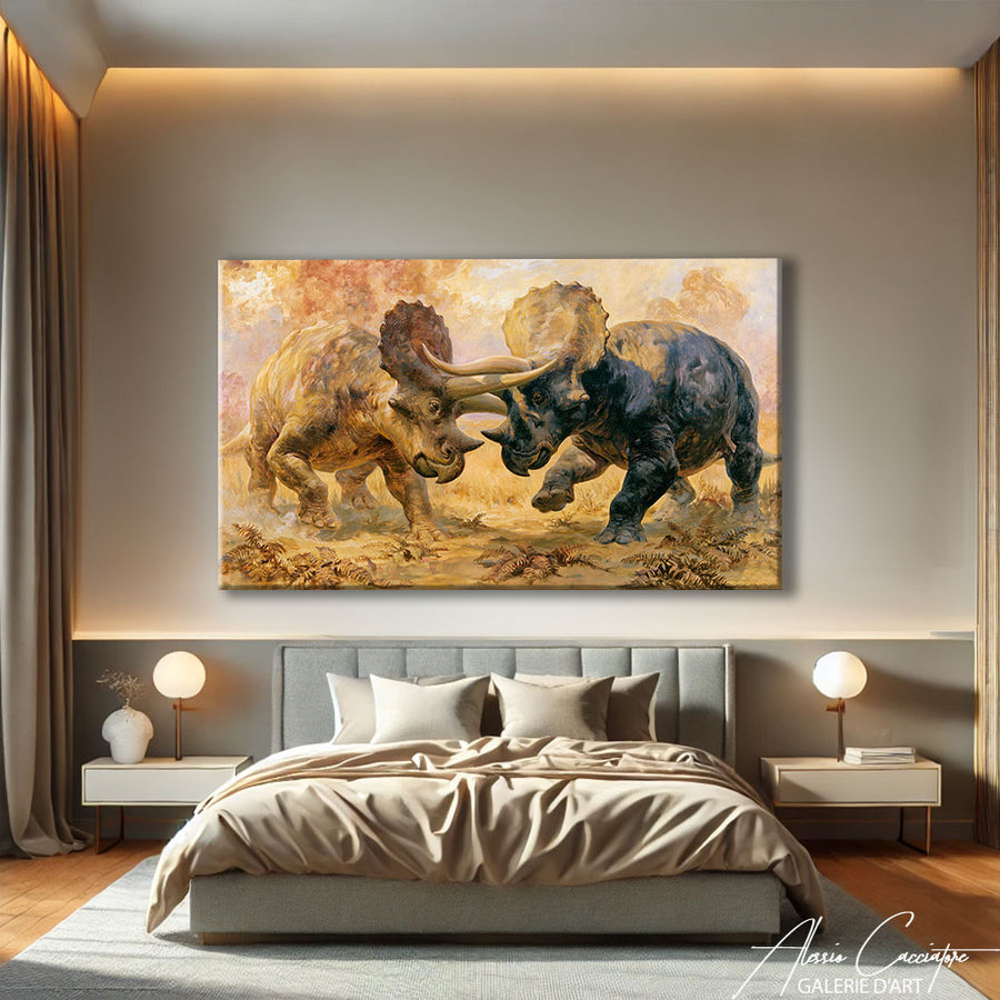 Toile Dinosaure Chambre – mise en situation