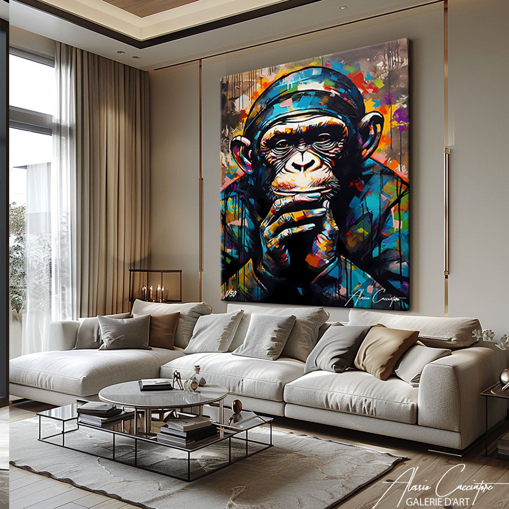 tableau pop art singe