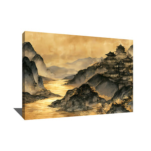 TABLEAU STYLE JAPANDI DORÉ