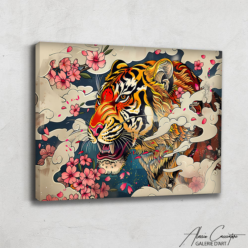 Peinture Japonaise Tigre
