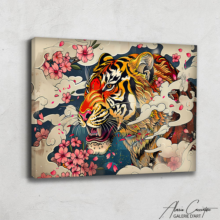 Peinture Japonaise Tigre
