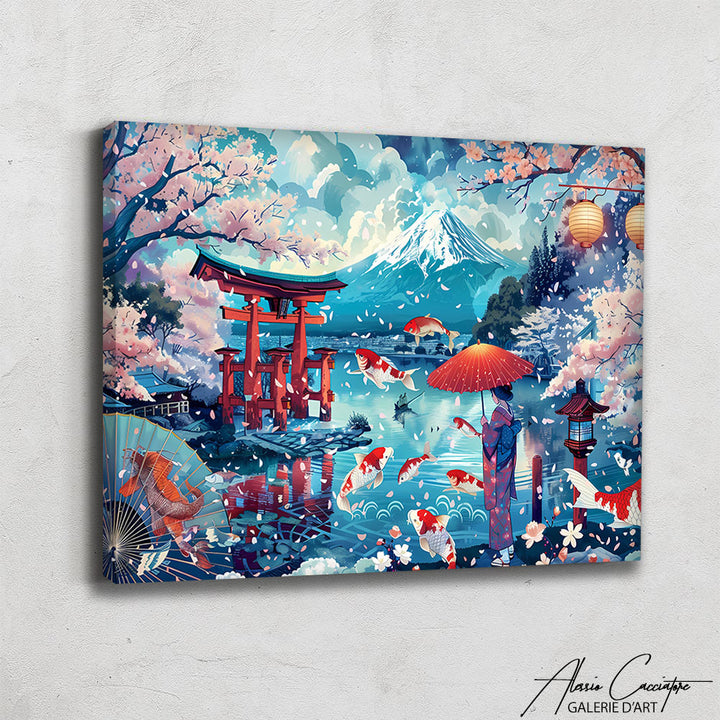 Peinture Tableau Jardin Japonais
