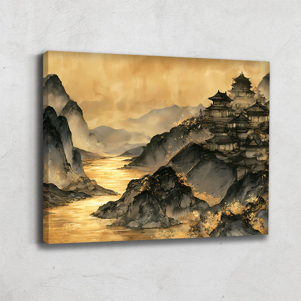 TABLEAU STYLE JAPANDI DORÉ
