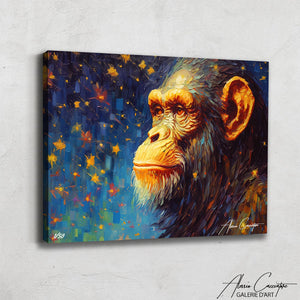 tableau tete de singe