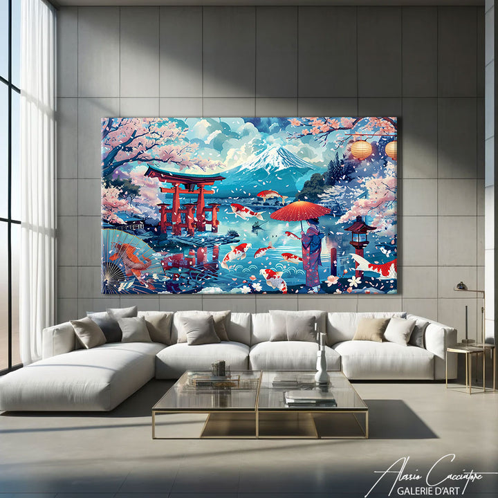 Peinture Tableau Jardin Japonais
