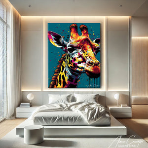 TABLEAU GIRAFE POP ART