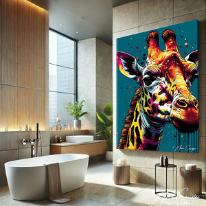 TABLEAU GIRAFE COLORE