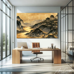 TABLEAU STYLE JAPANDI DORÉ