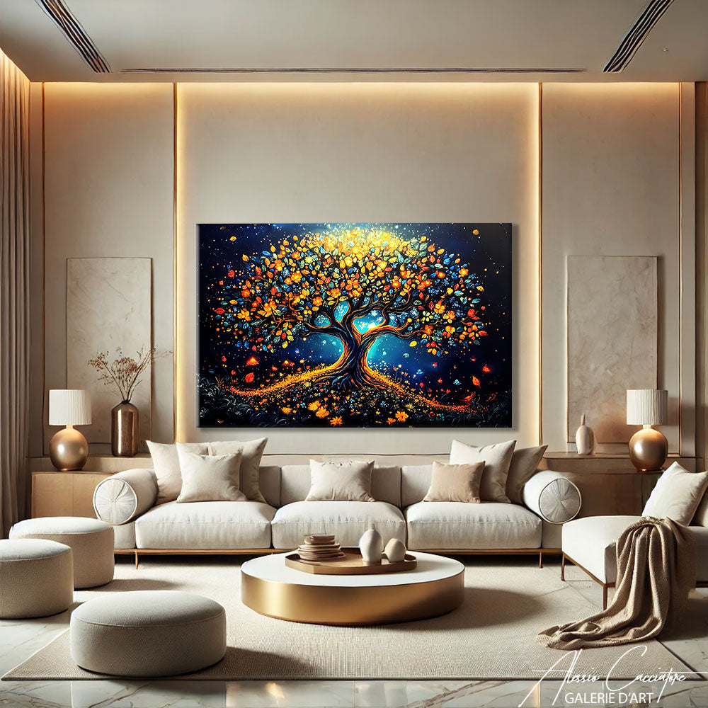 peinture arbre abstrait
