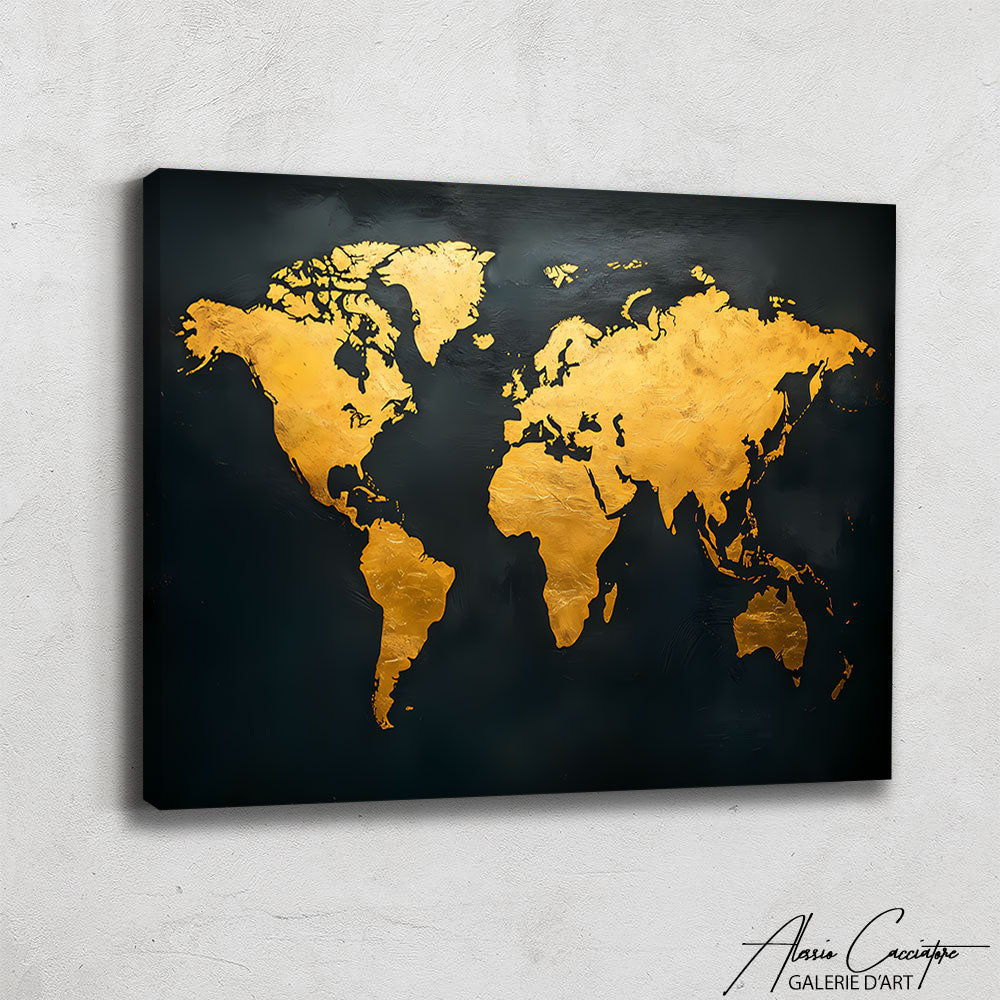 Carte Du Monde Encadrée