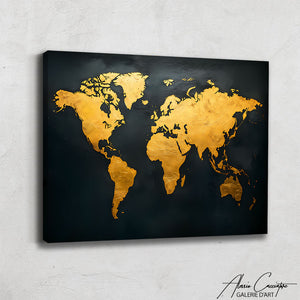 Carte Du Monde Encadrée