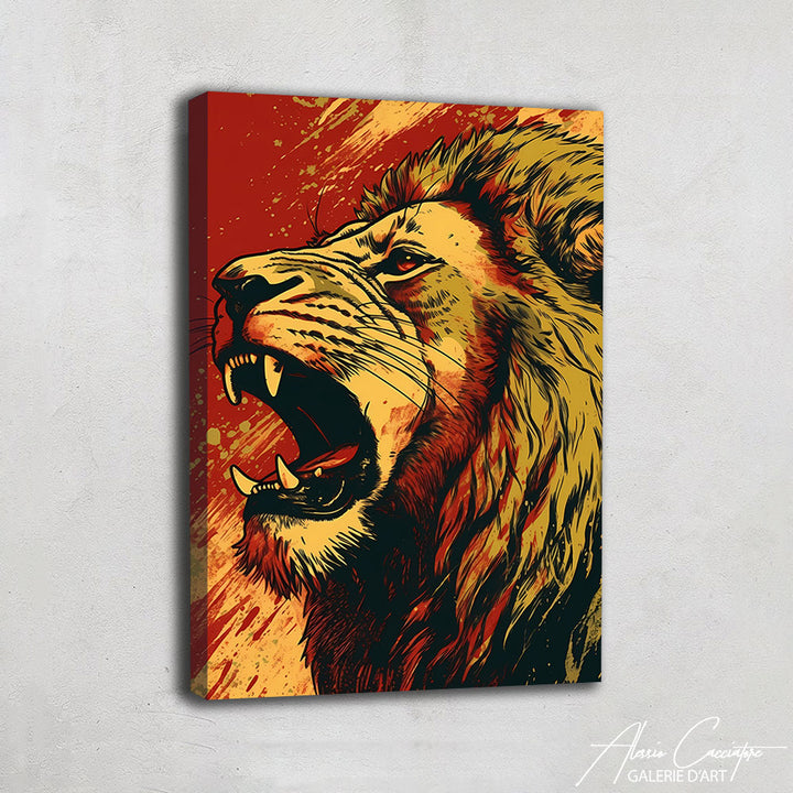 TABLEAU LION ROUGE
