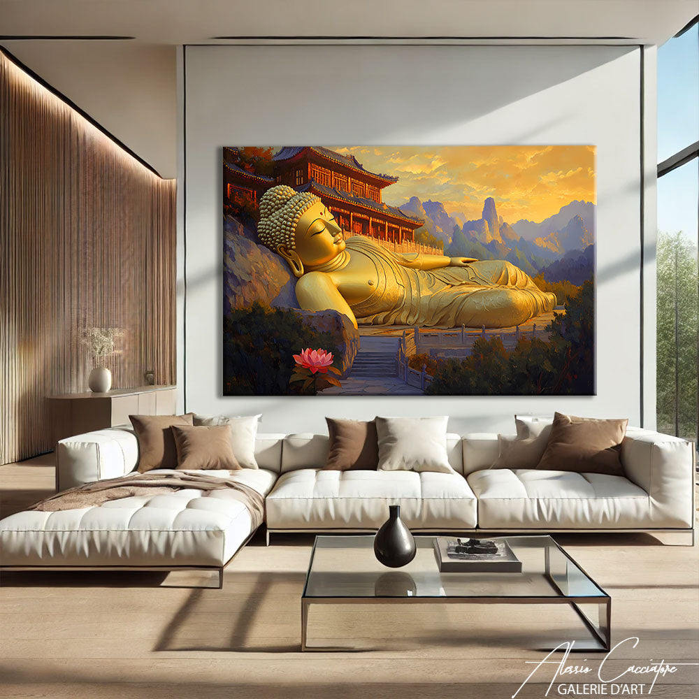 TABLEAU BOUDDHA COUCHÉ