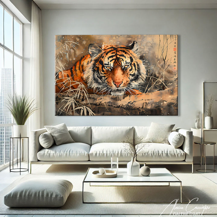 Peinture Japonaise Tigre
