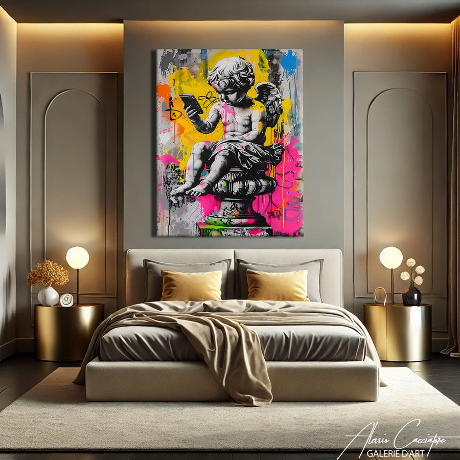 Tableau Peinture Ange – mise en situation