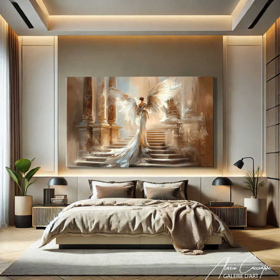 TABLEAU ANGE ABSTRAIT AlessioCacciatore – mise en situation