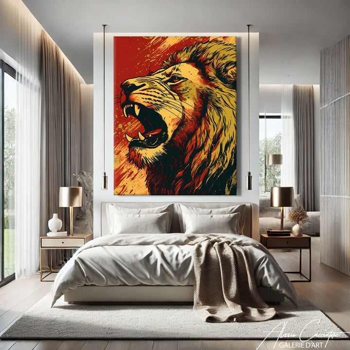 TABLEAU LION MODERNE
