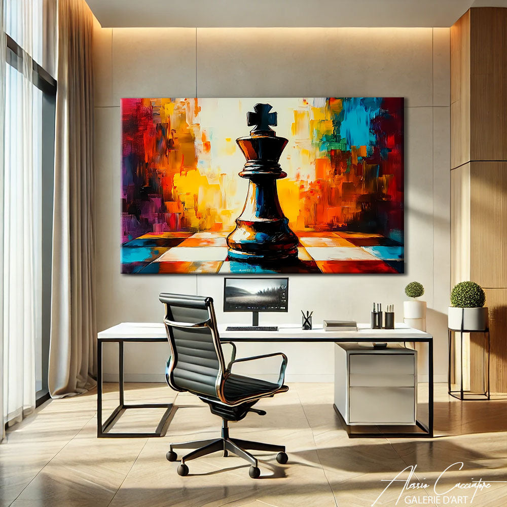 Tableau peinture moderne pour salon