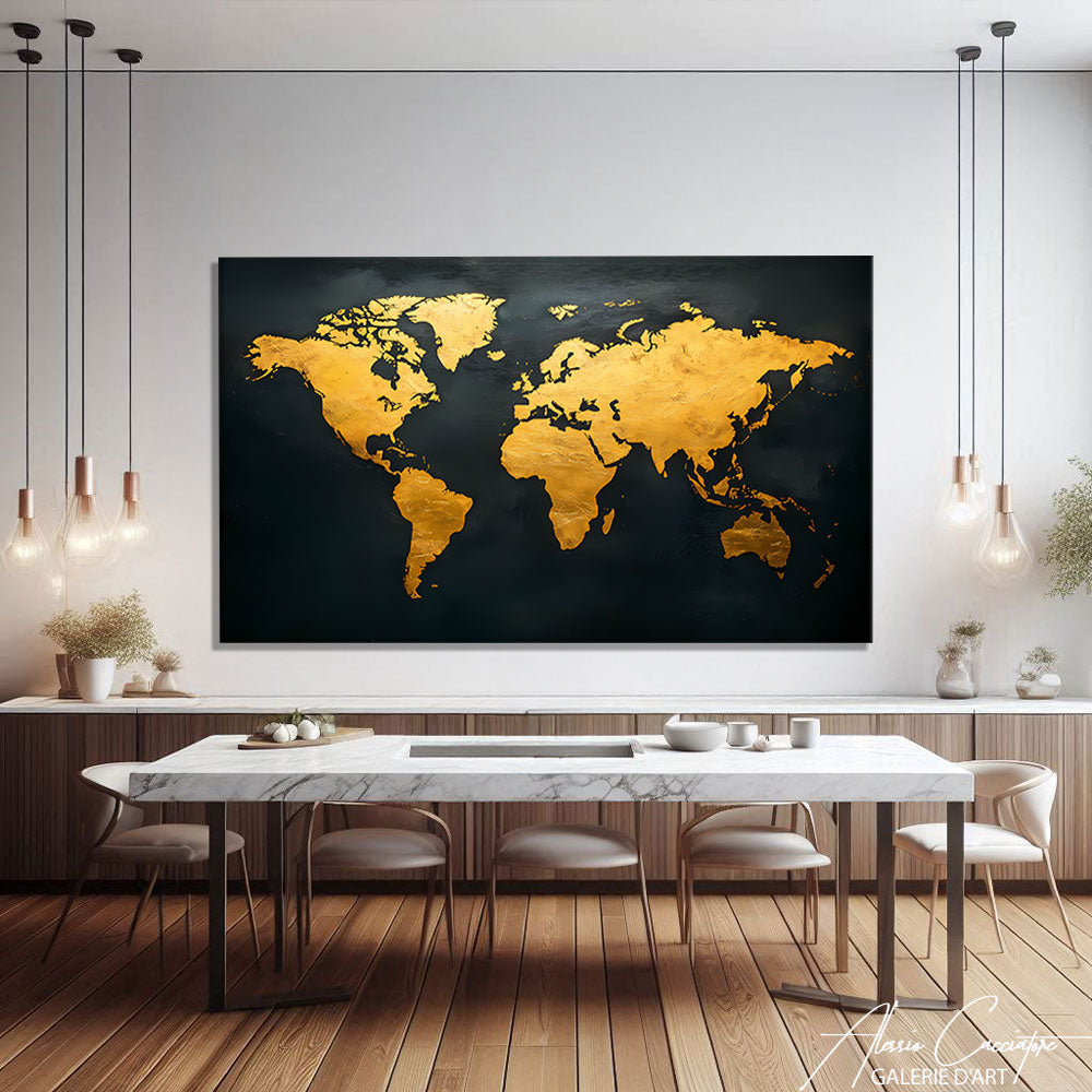 Tableau Carte Du Monde Coloré