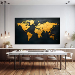 Tableau Carte Du Monde Coloré