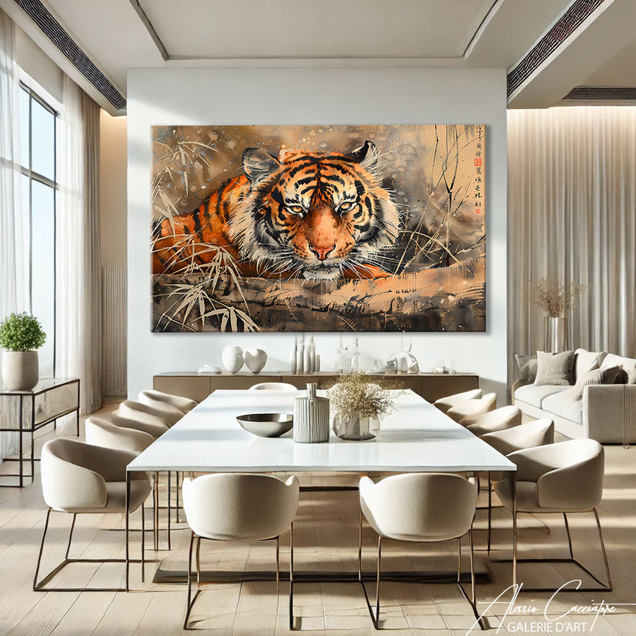 TABLEAU CHINOIS TIGRE
 – mise en situation