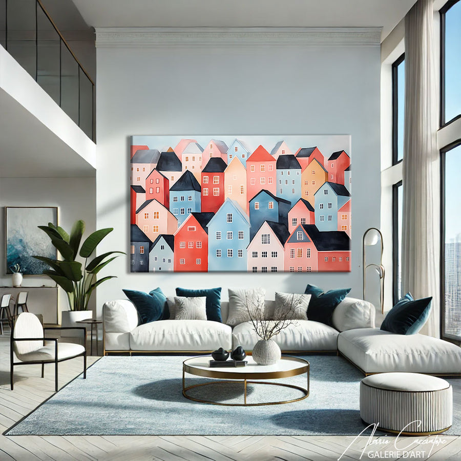 Tableau Salon Scandinave – mise en situation