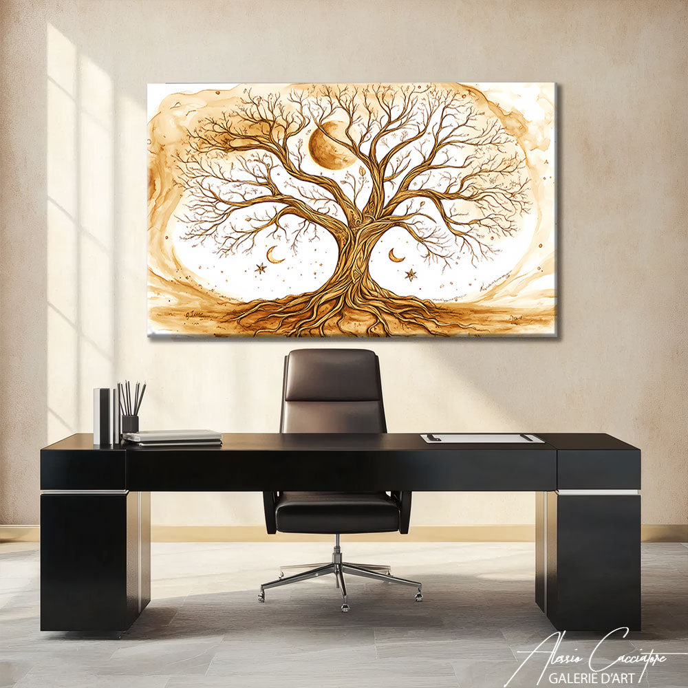 peinture arbre abstrait
