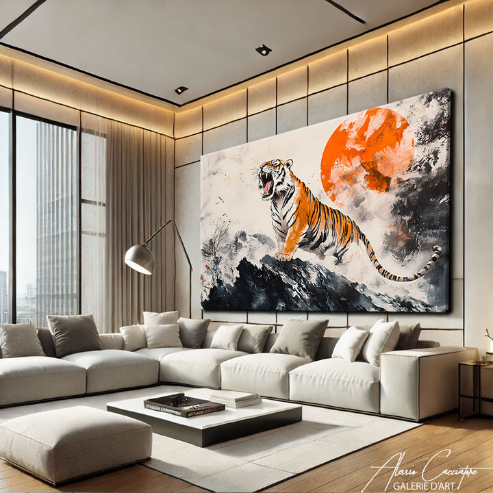 Peinture Japonaise Tigre
