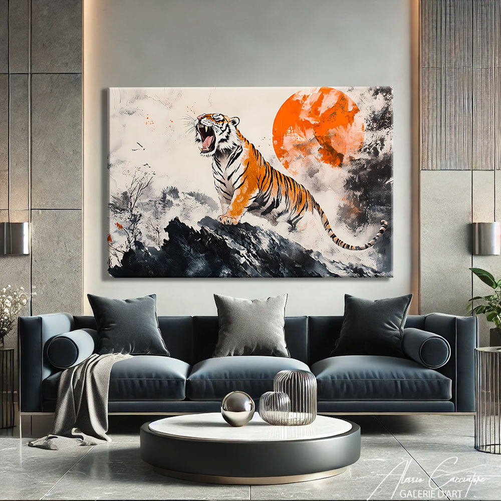 TABLEAU TIGRE ABSTRAIT
