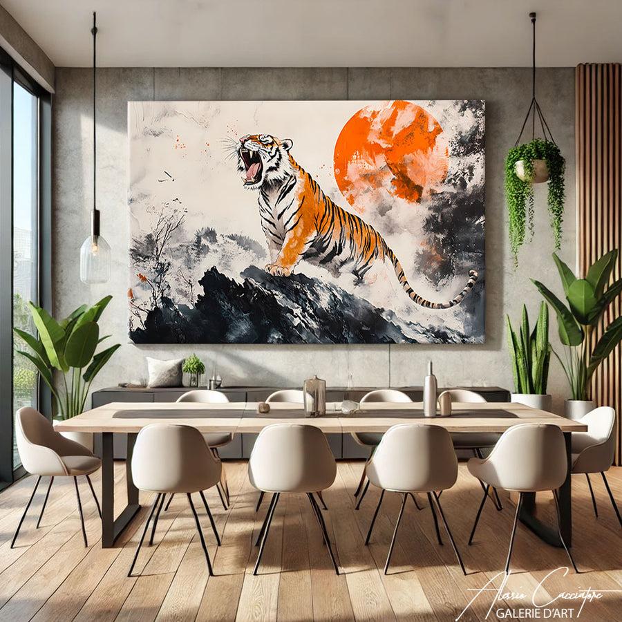 TABLEAU ABSTRAIT TIGRE
 – mise en situation