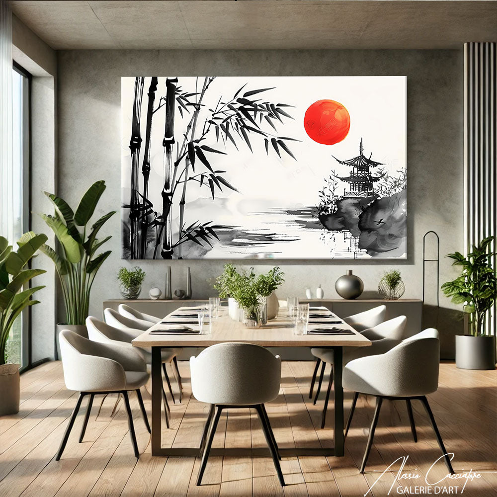 TABLEAU JAPONAIS BAMBOUS
