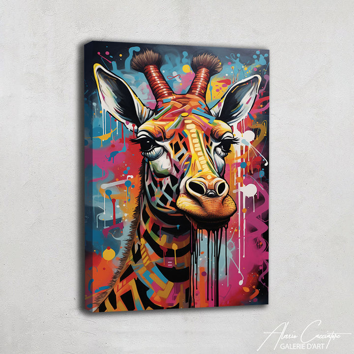 tableau girafe street art