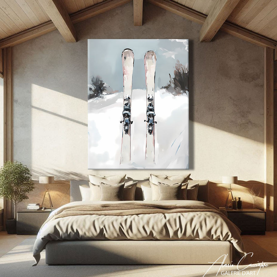 Tableau Ski Abstrait – mise en situation