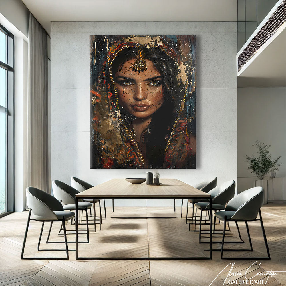 Peinture Visage Femme Abstrait
