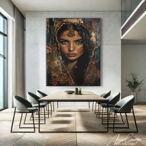 Peinture Visage Femme Abstrait
