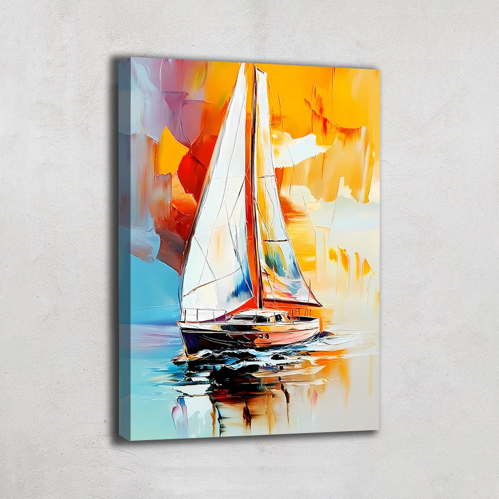 TABLEAU DE VOILIER EN MER