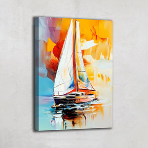 TABLEAU DE VOILIER EN MER