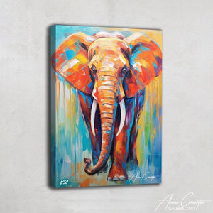 tableau elephant grand format 