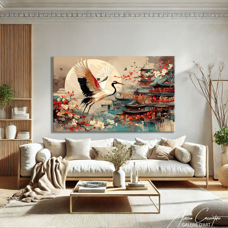 Peinture Paysage Japonais – mise en situation