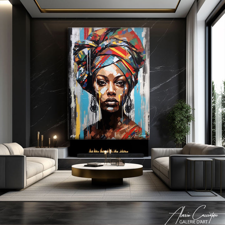 tableau femme africaine moderne