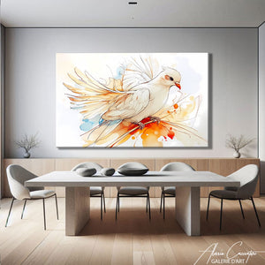 Peinture Oiseau Blanc